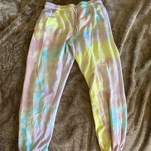Pastel tie dye joggers